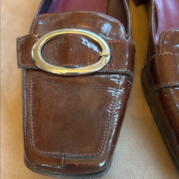 Brown Patent Leather Loafers - Picture 2 of 9